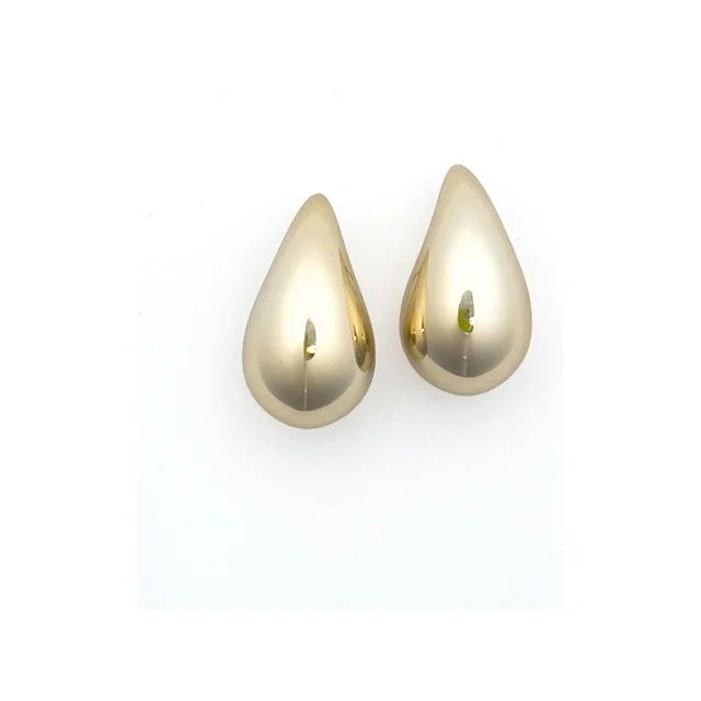 Time & Tru Women's Geo Stud Earring, 1 Pair, Smooth Gold Finish | Walmart (US)