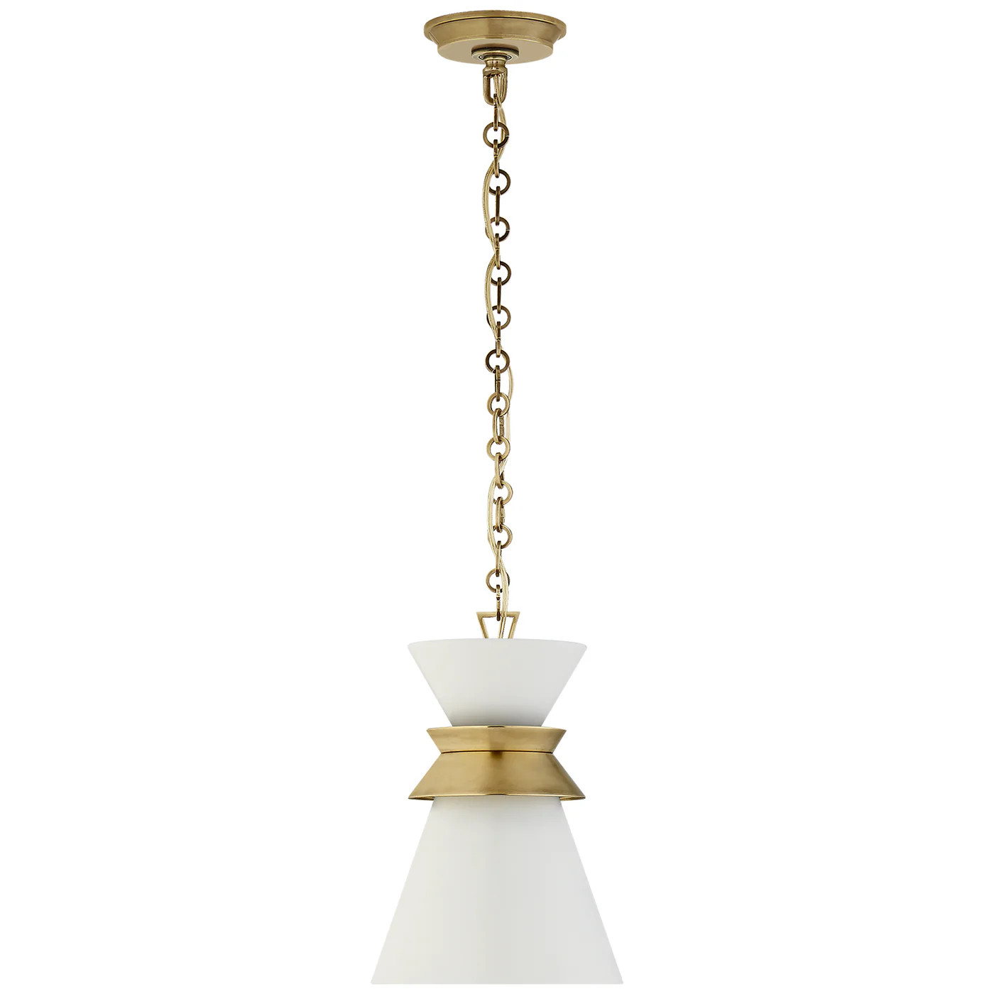 Alborg One Light Pendant Antique-Burnished Brass | Lighting Design