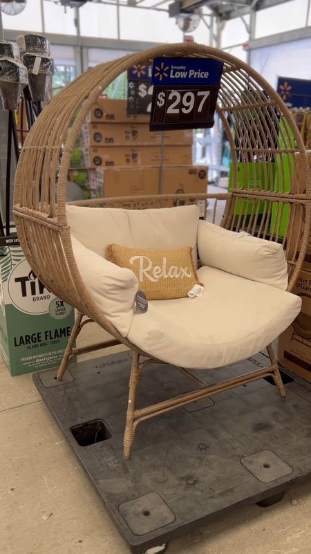Walmart outdoor round wicker egg chair, great reviews! #patio furniture

#LTKHome