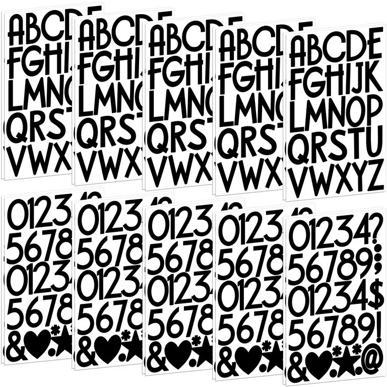 Sinekong 600 Pcs Letter Stickers Large Alphabet Number Stickers 2 Inch for Bulletin Board Poster ... | Walmart (US)