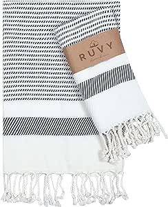 Ruvy Home Basics Turkish Hand Towels for Bathroom Set of 2 | 18"x40", Cotton | Bathroom Hand Towe... | Amazon (US)