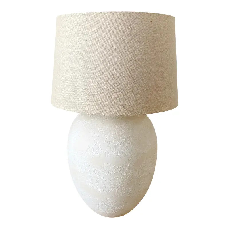 Vintage 1980s Post-Modern Textured Ceramic Table Lamp | Chairish