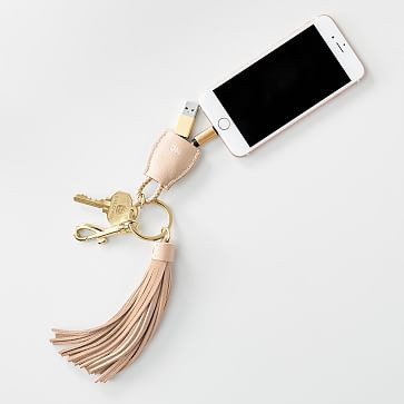 Power Up Lightning to USB Tassel Keychain | Mark and Graham