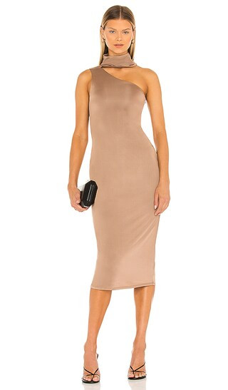 NBD Kristiana Midi Dress in Brown. - size S | Revolve Clothing (Global)