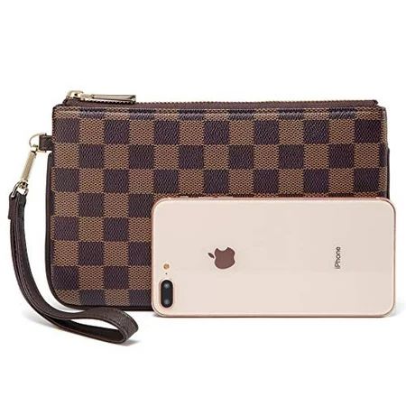 Daisy Rose Checkered Zip wristlet Wallet and Phone Clutch - RFID Blocking with Card Holder Organi... | Walmart (US)