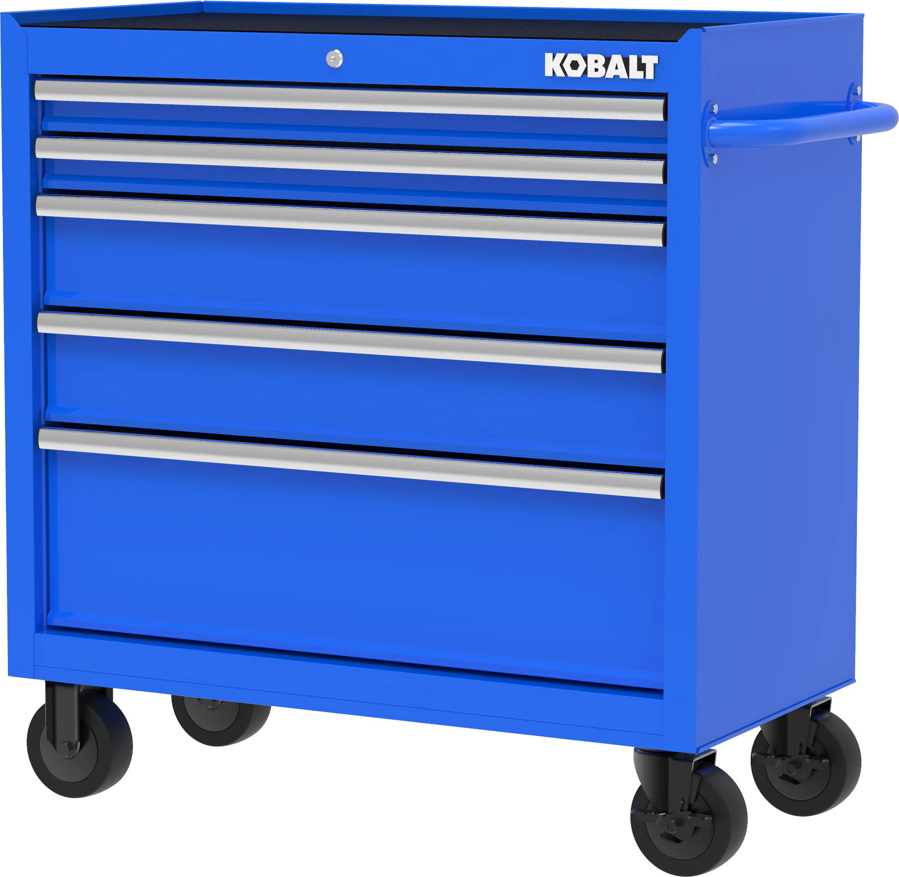Kobalt 36-in W x 38-in H 5 -Drawer Metal Rolling Tool Cabinet ( Blue ) | 410-169-0131 | Lowe's