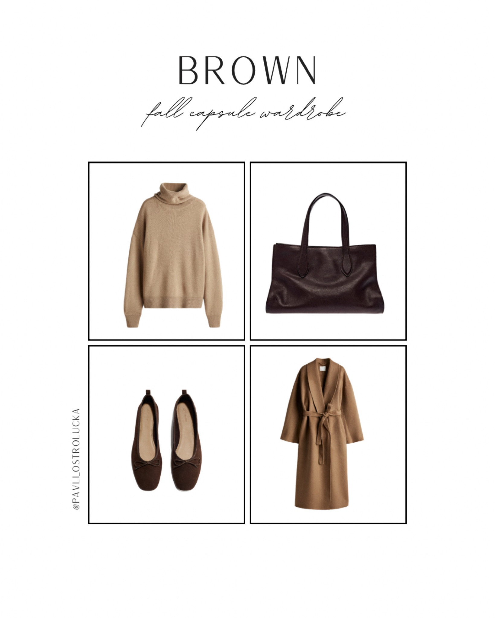 4 brown pieces that can’t miss in your fall wardrobe this season >> cashmere jumper, wool coat, ballet flats & suede bag 🤎

#LTKshoes #LTKstyletip #LTKbag