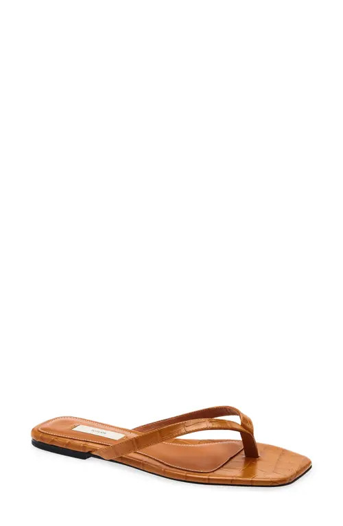 TOTEME Croc Embossed Flip Flop in Orange at Nordstrom, Size 5Us | Nordstrom