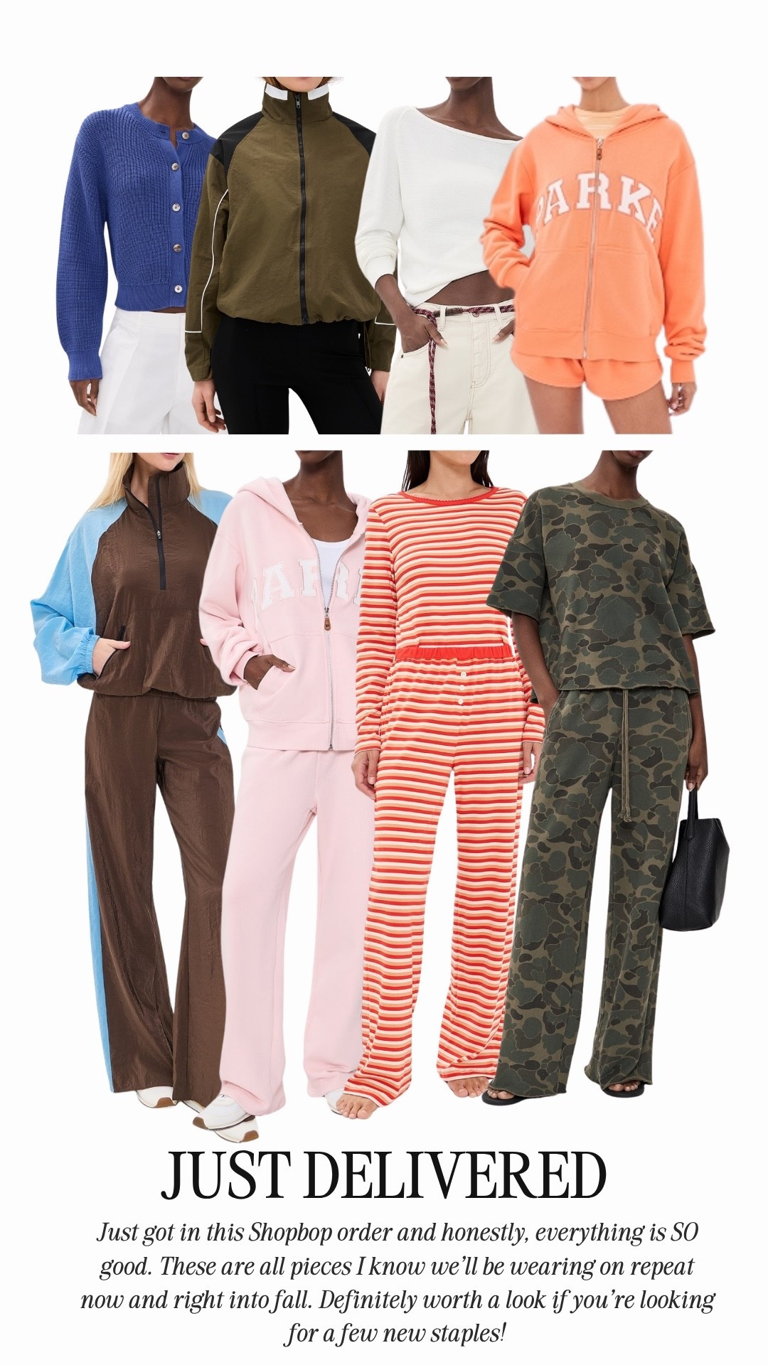 My most recent  Shopbop order !!

Shopbop, trendy fashion, lounge set, women’s fashion

#LTKootd