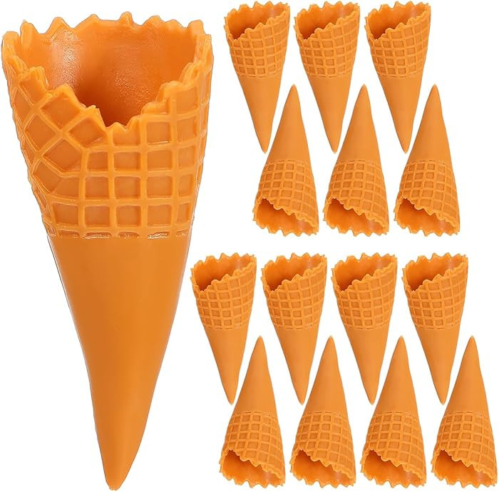 UPKOCH 15pcs Mini Artificial Ice Cream Cones Set - Realistic Play Food Toys for Kids, Beach & San... | Amazon (US)
