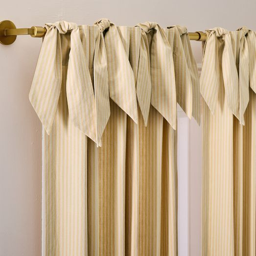 Pierce & Ward Cotton Linen Stripe Curtain | West Elm (US)
