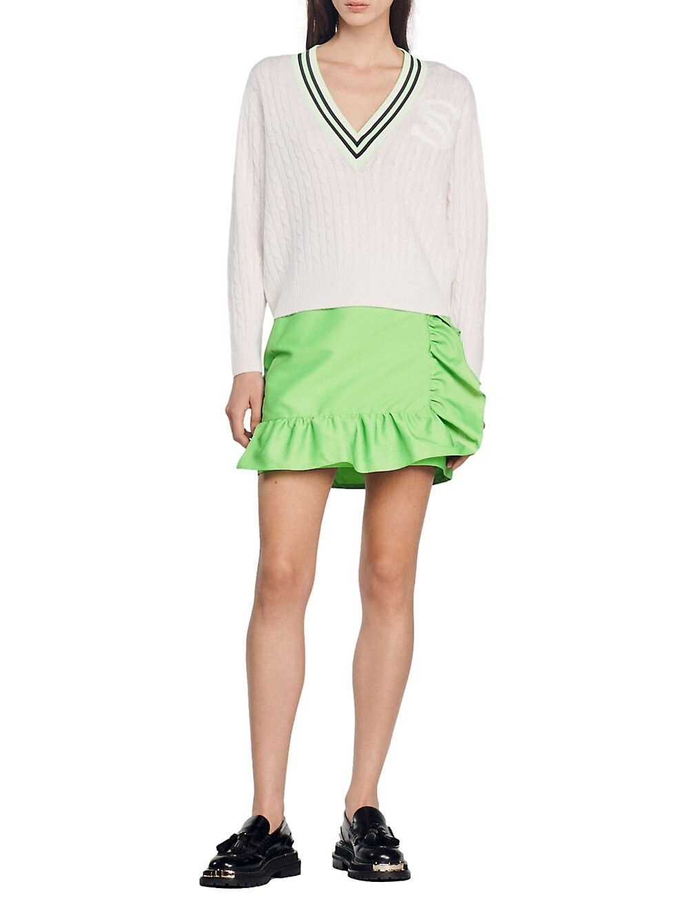 Aubin Wool-Blend Varsity Sweater | Saks Fifth Avenue