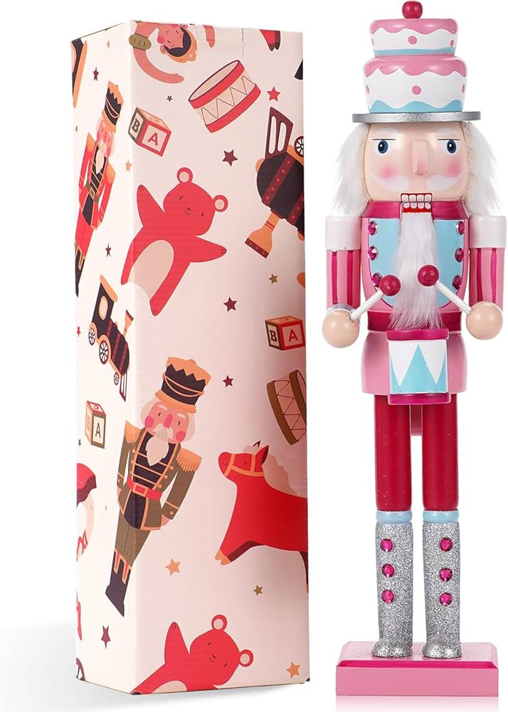 Christmas Decorations Nutcracker Ornaments,15 inch Traditional Wooden Nutcracker Figures Soldier,... | Amazon (US)