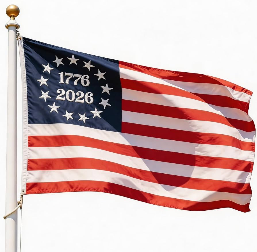 250th Anniversary USA Flag 3x5Ft, Durable Nylon Betsy Ross Flag Heavy Duty, Sewn Stripes and 13 S... | Amazon (US)