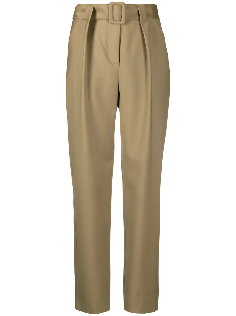 belted cropped leg trousers | Farfetch (UK)