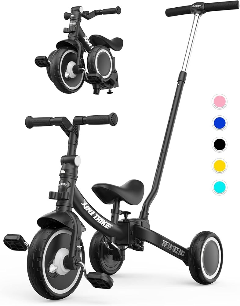 besrey 5 in 1 Toddler Bike for 10 Month to 4 Years Old Kids, Toddler Tricycle Kids Trikes Tricycl... | Amazon (US)