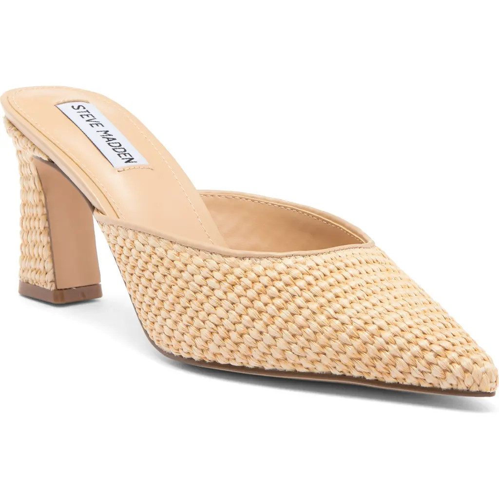 Steve Madden Emmie Pointed Toe Mule in Natural Raffia at Nordstrom Rack, Size 11 | Nordstrom Rack