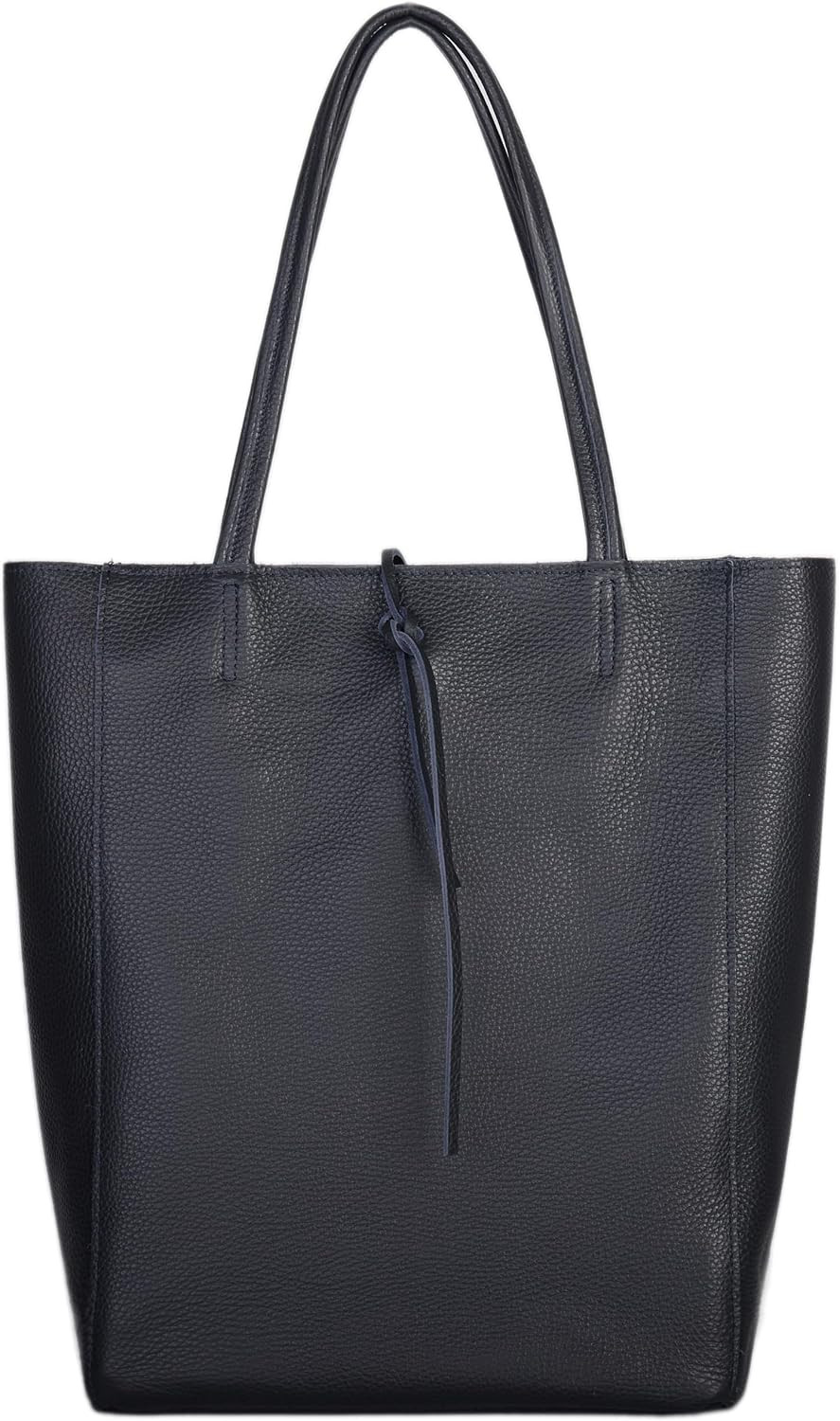 Genuine Italian Leather Tote Bag for Women, Large Slouchy Purse (Dark Blue) | Amazon (US)