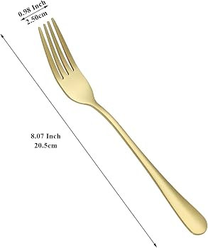 Gold Dinner Forks 12 Pieces, Stainless Steel Titanium Gold Plating Table Forks for Home, Restaura... | Amazon (US)
