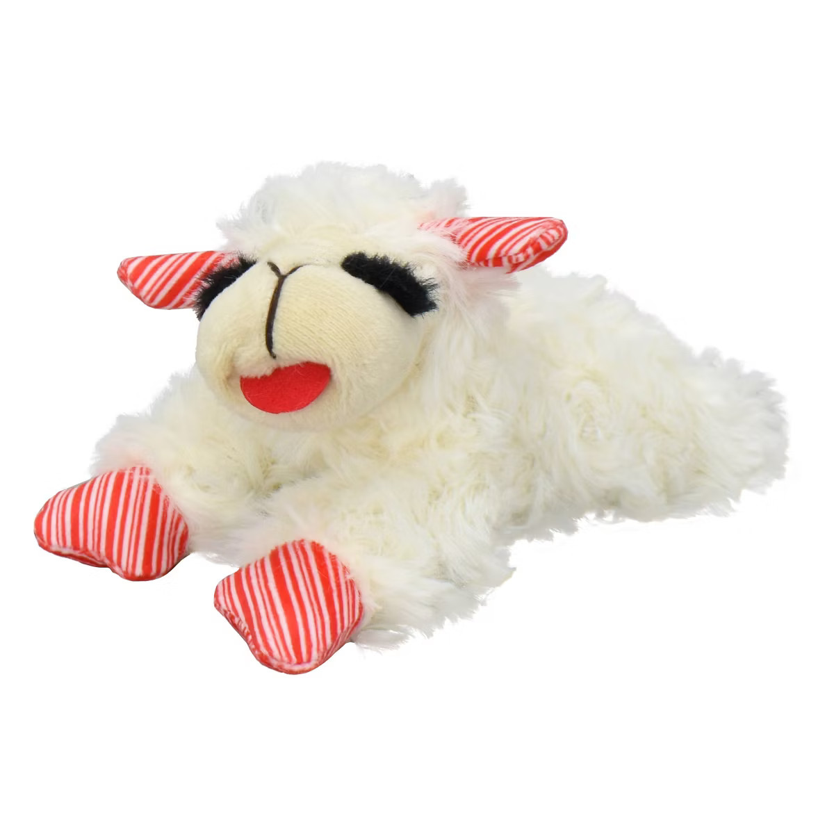 Multipet Lamb Chop with Holiday Print Paws and Ears Dog Interactive Plush Toy | Target