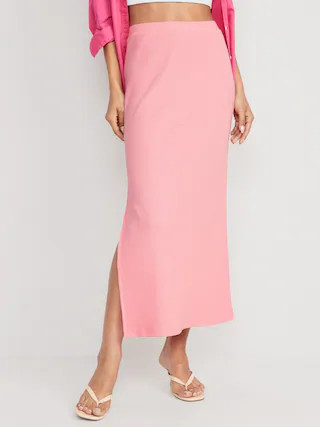 Pull-On Rib-Knit Maxi Skirt for Women | Old Navy (US)