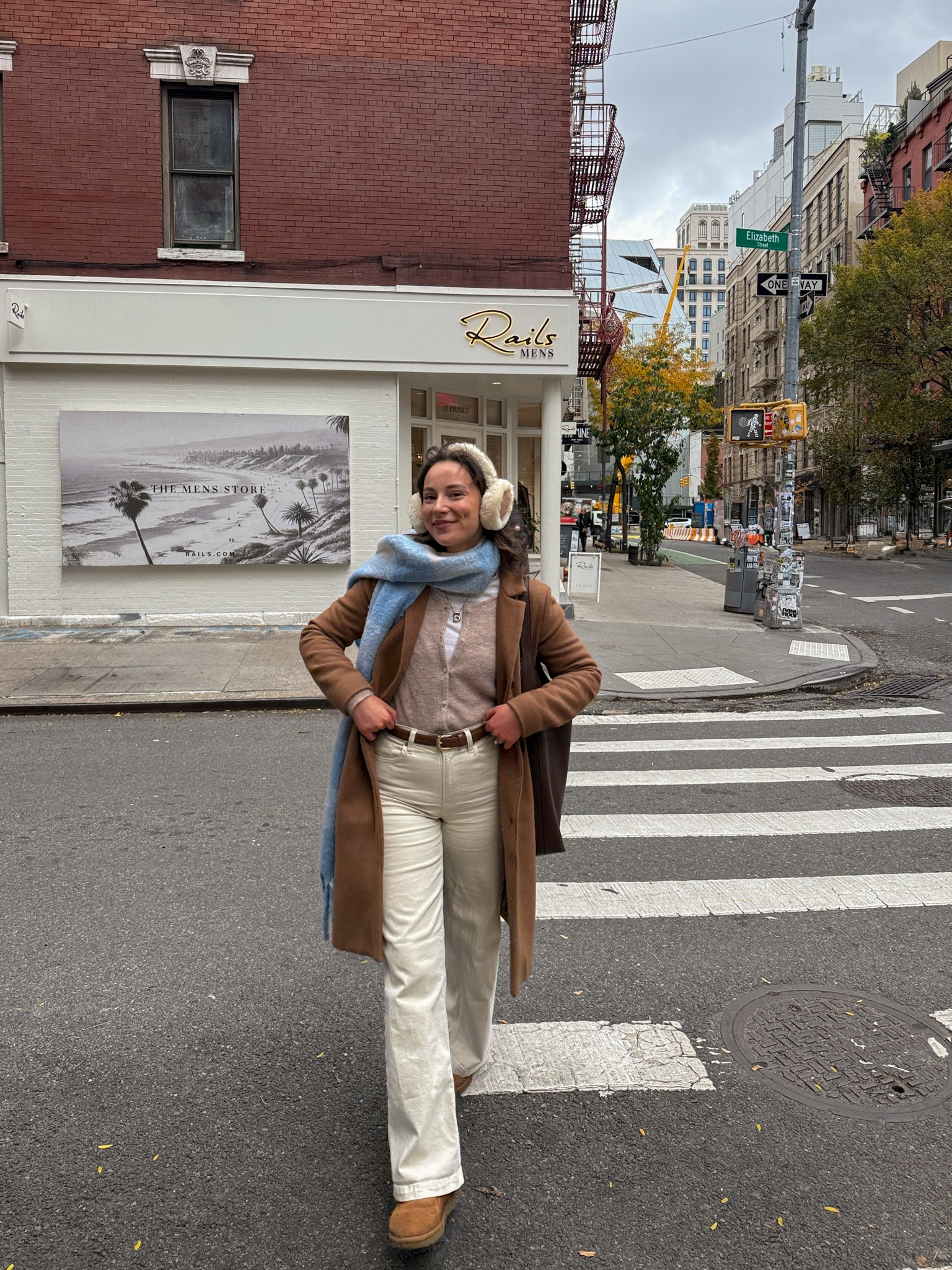 coastal fall outfits, city girl style, chic coffee shop looks, SoHo streetwear inspo, preppy fall outfits, minimalist everyday style, trendy autumn outfits 2025, casual chic New York outfits, neutral fall wardrobe, capsule closet inspo, pinterest aesthetic, Pinterest outfit, outfit ideas, outfit inspo, outfit inspiration, ootd inspo, casual style, casual outfit ideas, everyday outfit, autumn fashion trends, fall outfits, fall outfits women, nyc style, nyc autumn outfits, barm jacket, brown barn jacket, barn jacket outfit, cable knit sweater, rory gilmore sweater, tan coat, trench coat, white jeans, cream jeans, gap jeans, ugg boots, short uggs, tan uggs, ugg boot outfit, uggs outfit, gingham scarf, plaid scarf, eat muffs, ugg ear muffs, amazon ear muffs, sezane cardigan, tan cardigan, coach brooklyn,
brooklyn bag, tote bag, amazon scarf, november outfits, december outfits,
