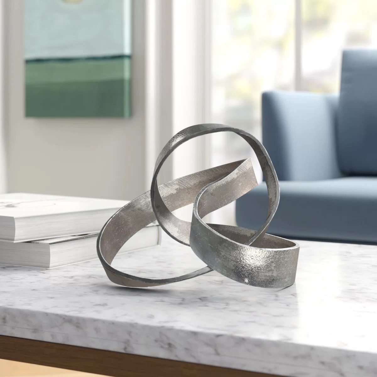 Medich Modern Aluminum Abstract Interwoven Decorative Sculpture | Wayfair North America