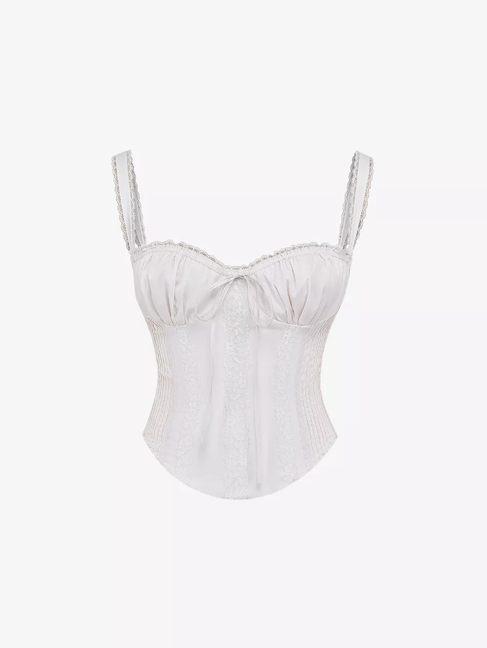 Gini lace-trim woven top | Selfridges