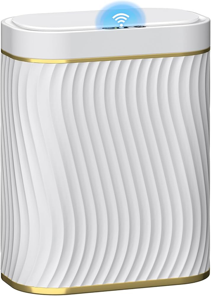 Bathroom Small Trash Can with Automatic Touchless Lid, 2.6 Gallon Smart Garbage Can Narrow Waterp... | Amazon (CA)