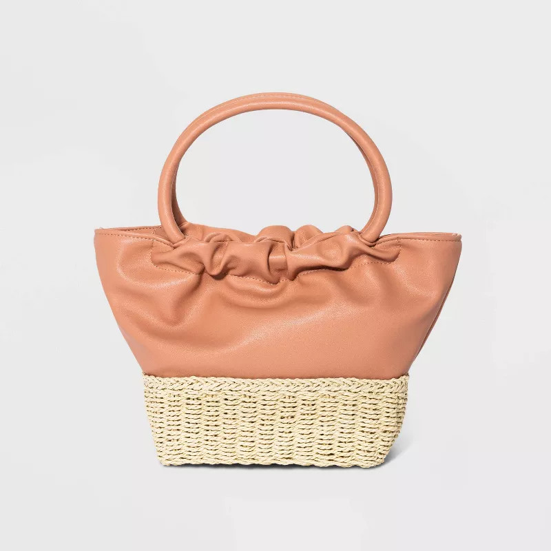 Straw Mini Tote Handbag - A New Day™ Natural | Target