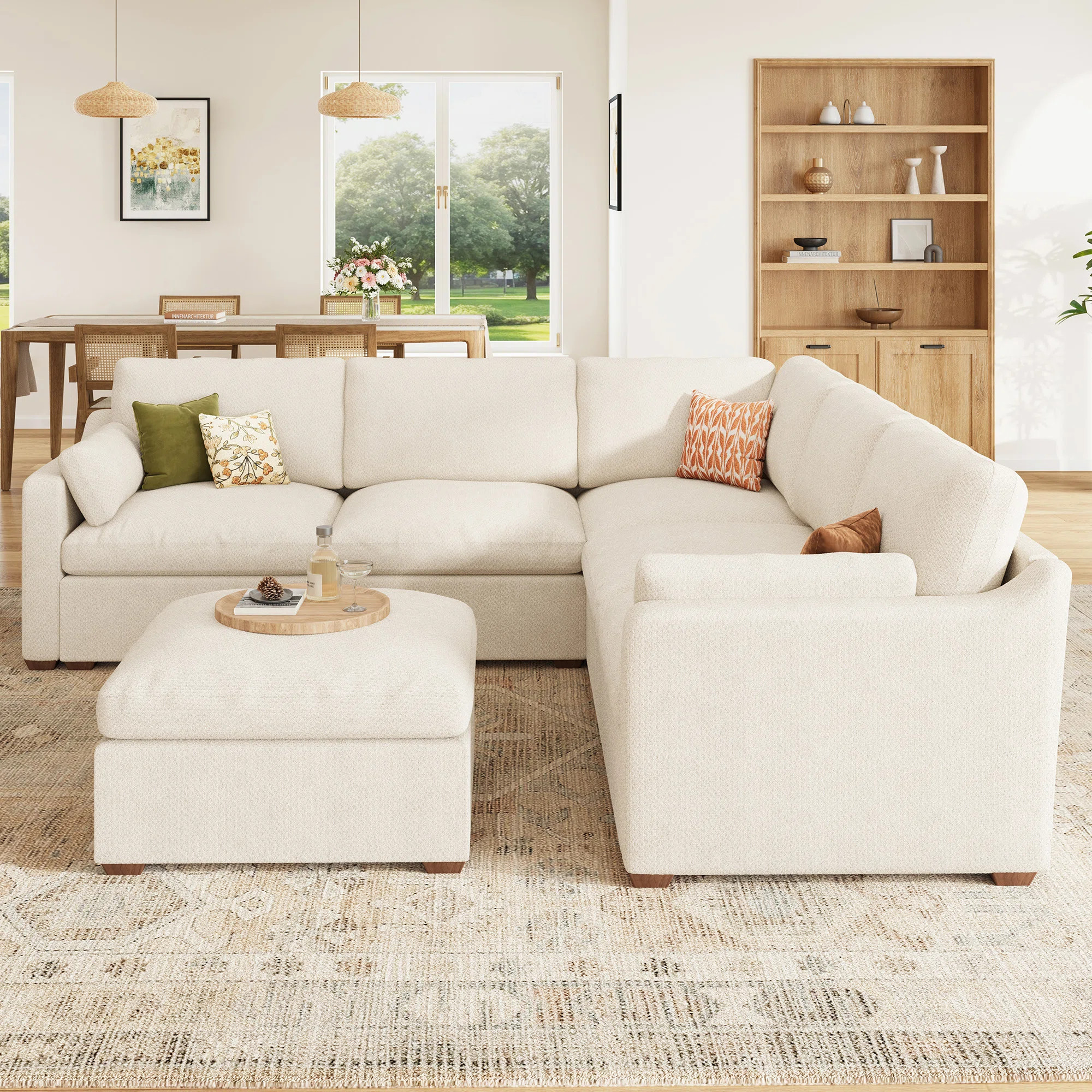 L-Shaped Corner Sectional Modular Reversible Sofa Cloud Couch | Wayfair North America