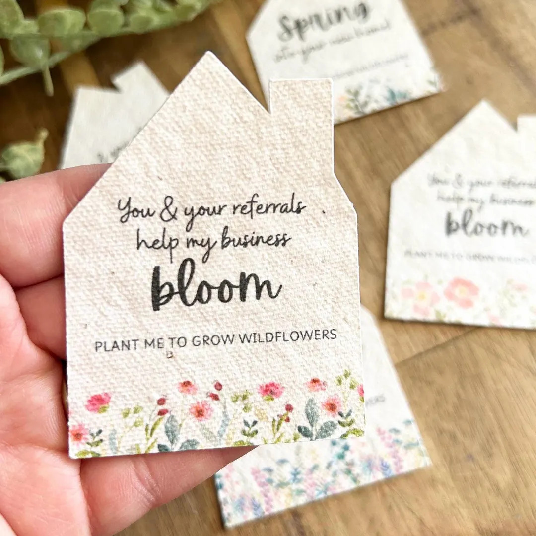 House Seed Paper Favours (3 Inches) | Realtor Client Gifts | Open House | Plantable | Personalize... | Etsy (US)