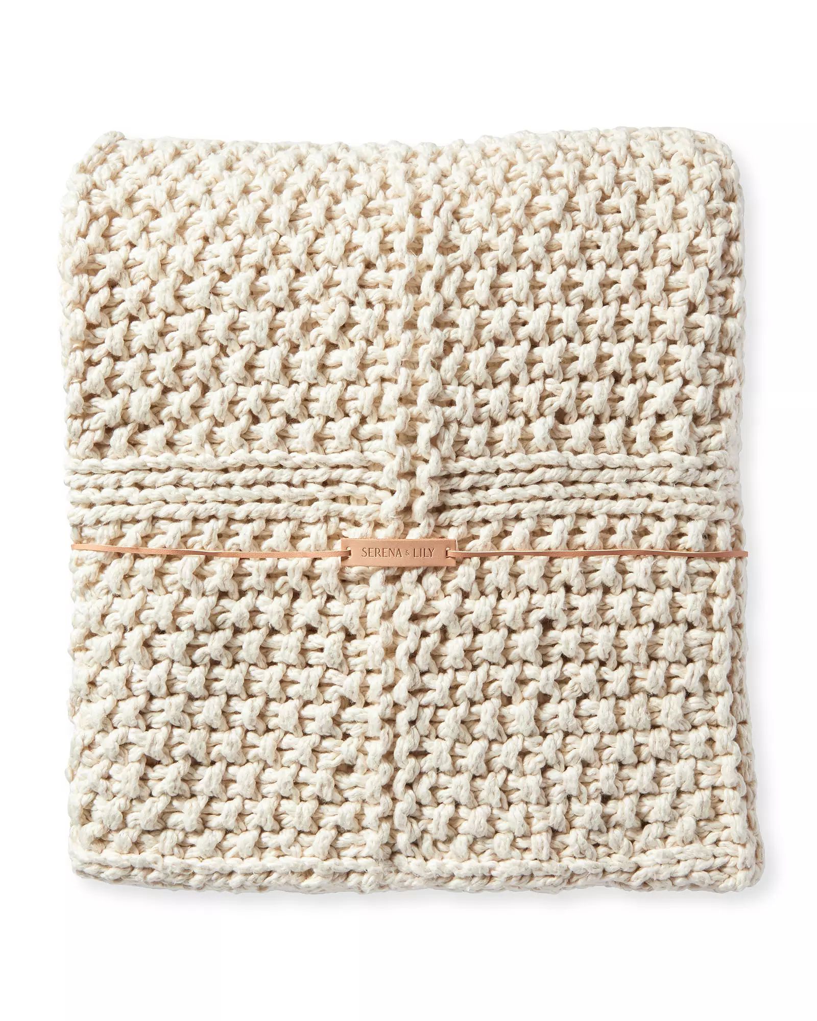 Fisherman's Knit Throw | Serena and Lily