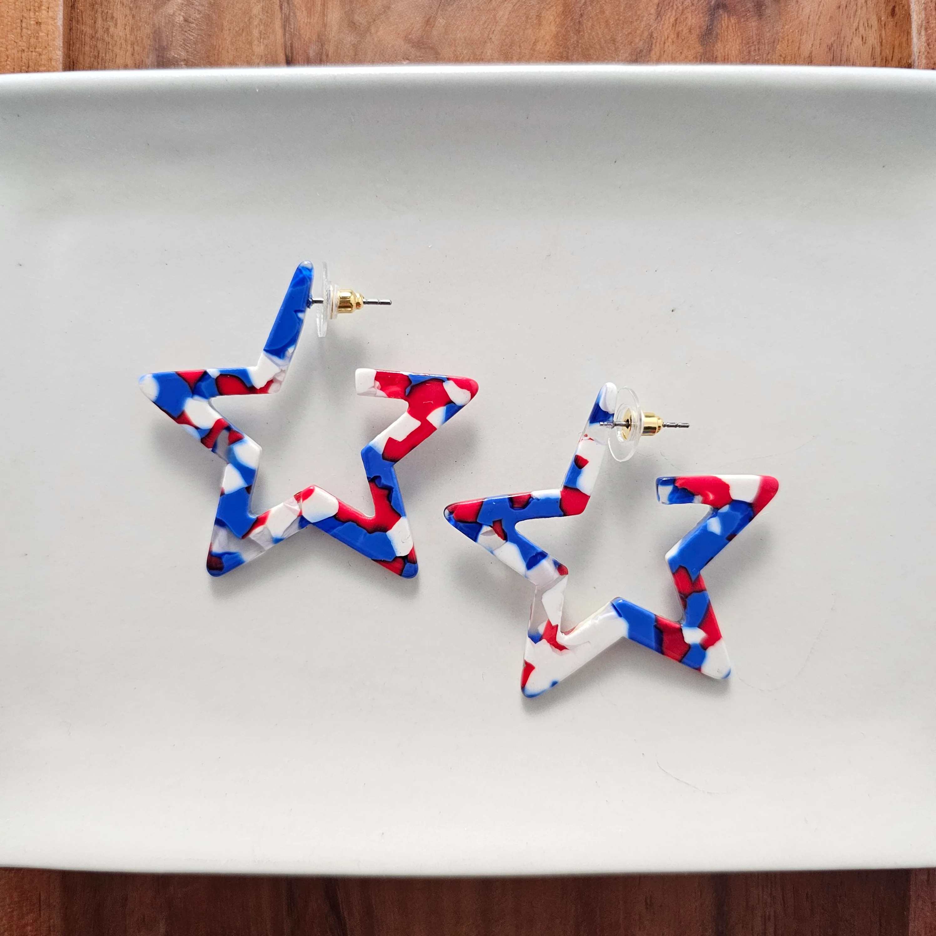 Star Hoops - Red, White &amp; Blue | Spiffy & Splendid