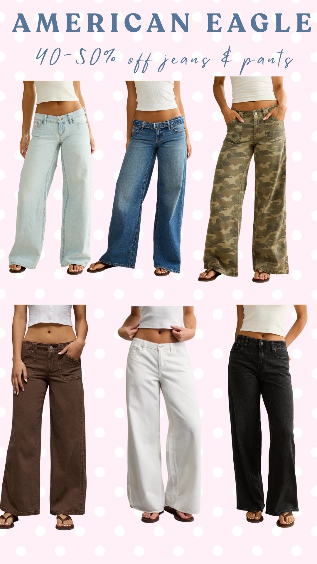 40-50% off all jeans and pants at American Eagle!