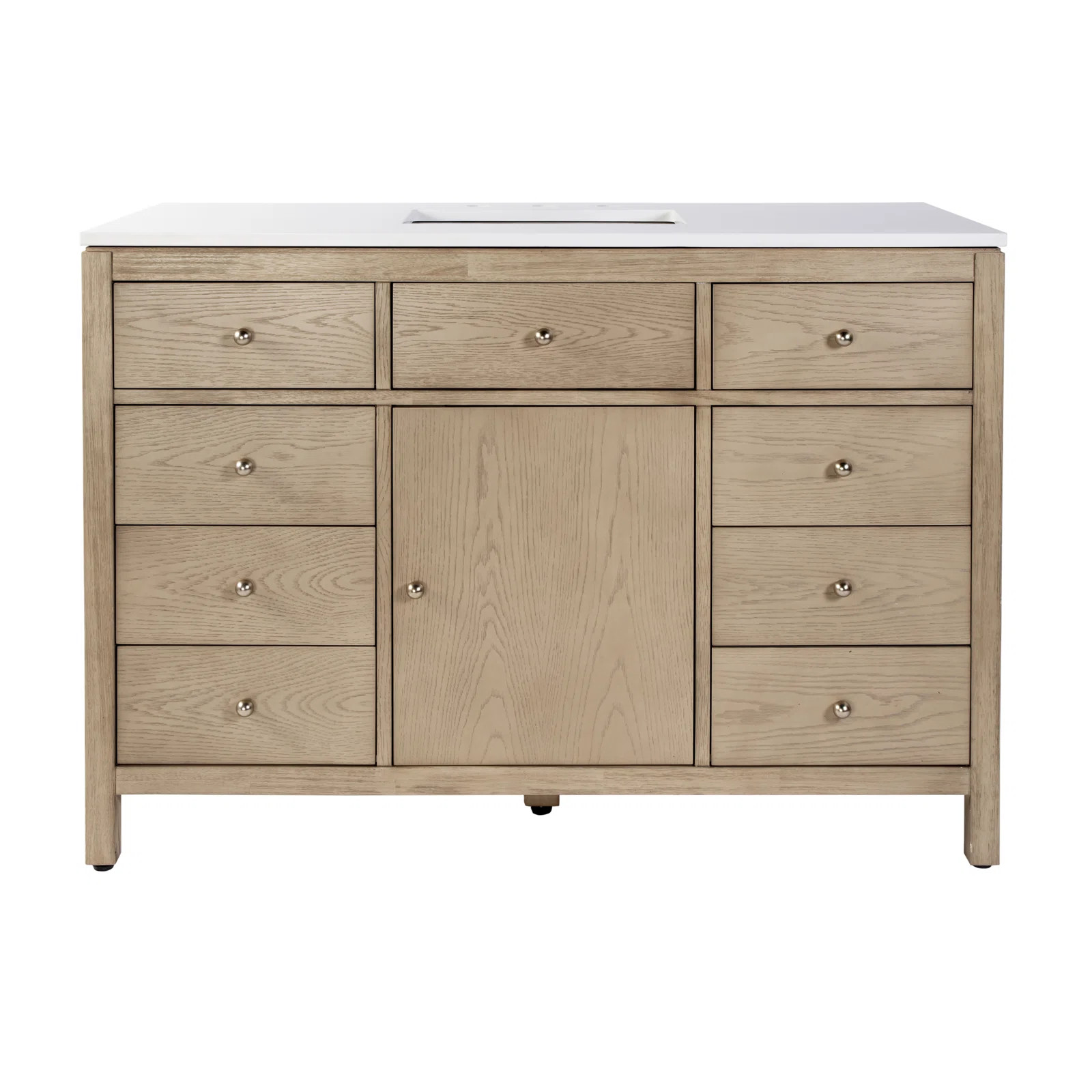 Celine 48 in Single Sink Bathroom Vanity with Quartz Top | Wayfair North America