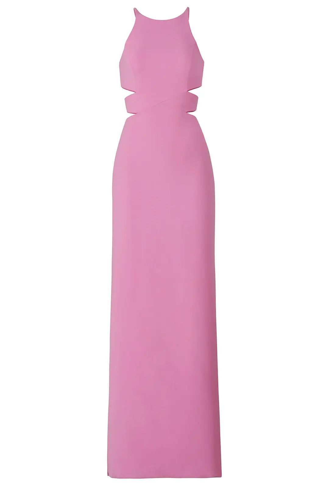 Halston Heritage Pink Cut Out Gown | Rent The Runway