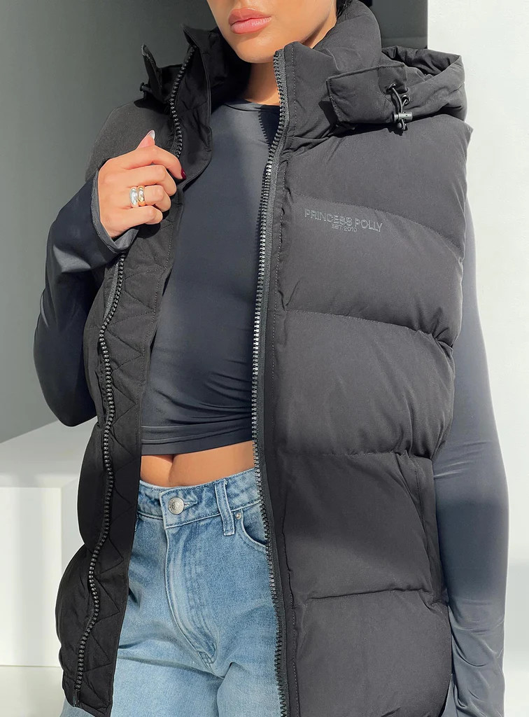 Dream Puff Technical Puffer Vest Black | Princess Polly US