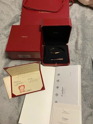 CARTIER LOVE BRACELET 18K Pink GOLD SIZE 16 BANGLE 100% AUTHENTIC 2160100192185 | eBay | eBay US