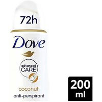 Dove Advanced Care Coconut & Jasmine Anti-Perspirant Deodorant Spray with plant based moisturiser for 72hour protection 200ml | Boots.com