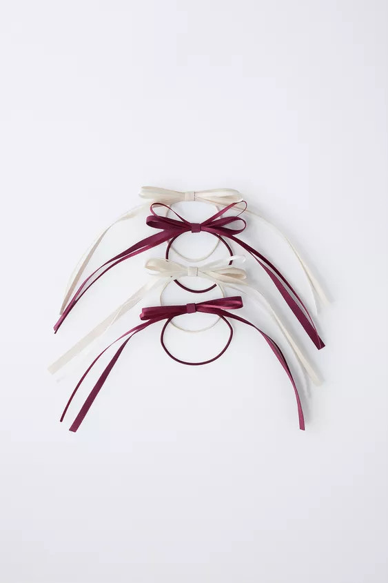 FOUR-PACK OF SCRUNCHIES WITH BOW | Zara US