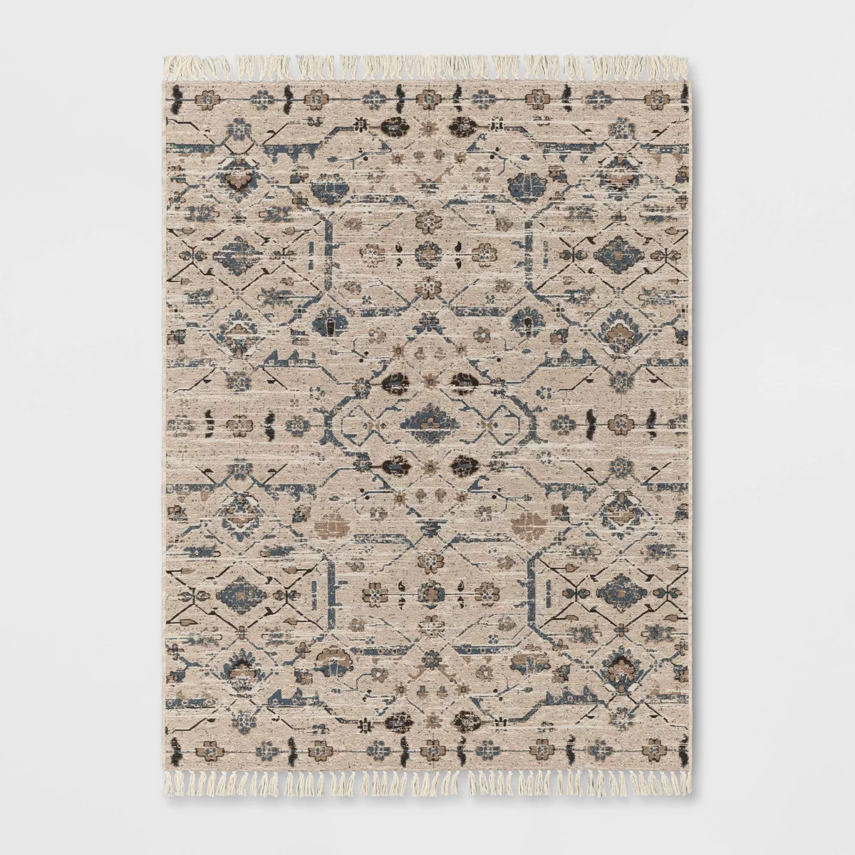 Vintage Persian Linen Rectangular Woven Outdoor Rug Multicolor Naturals - Threshold™ | Target