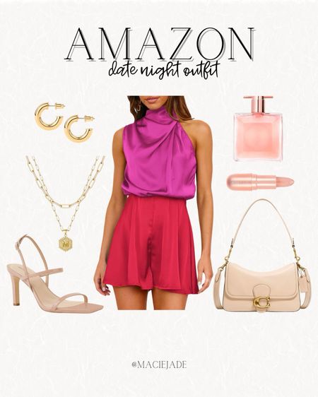 Amazon date night outfit inspo ✨ Amazon fashion / amazon outfit / amazon outfits / Amazon date night look / satin romper / date night look

#LTKfindsunder100 #LTKSeasonal #LTKstyletip