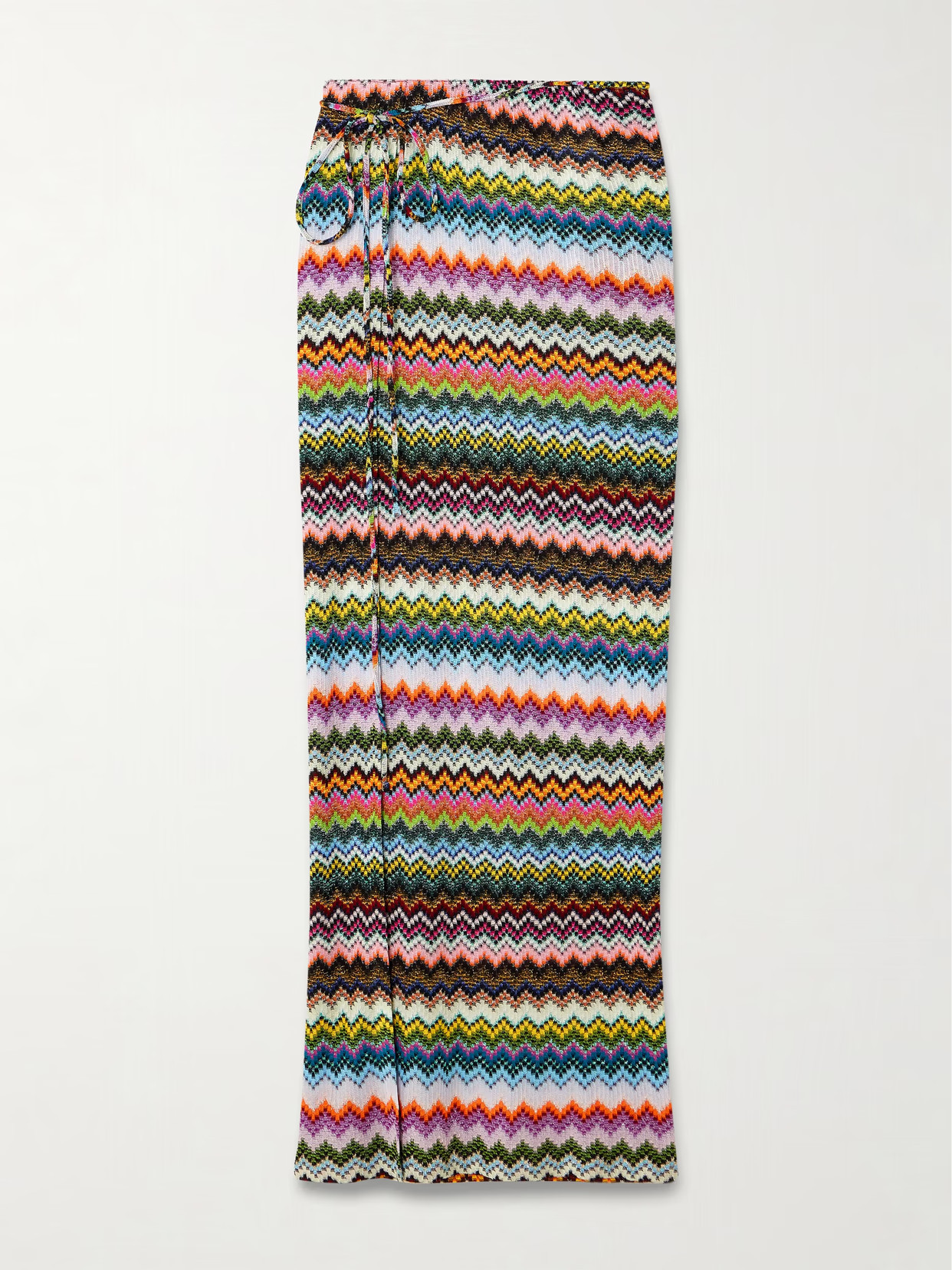 Missoni - Mare Striped Metallic Crochet-knit Maxi Wrap Skirt - Multi | NET-A-PORTER (US)