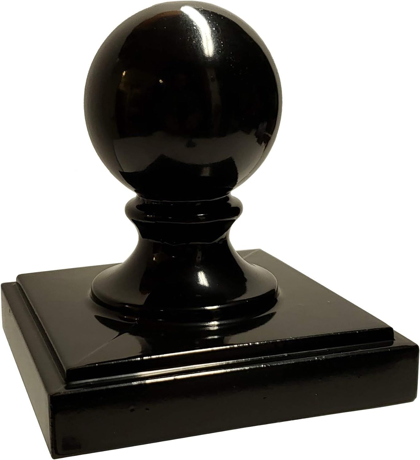 4" x 4" Aluminium Ball Top Post Cap for Metal Posts - Black | Amazon (US)