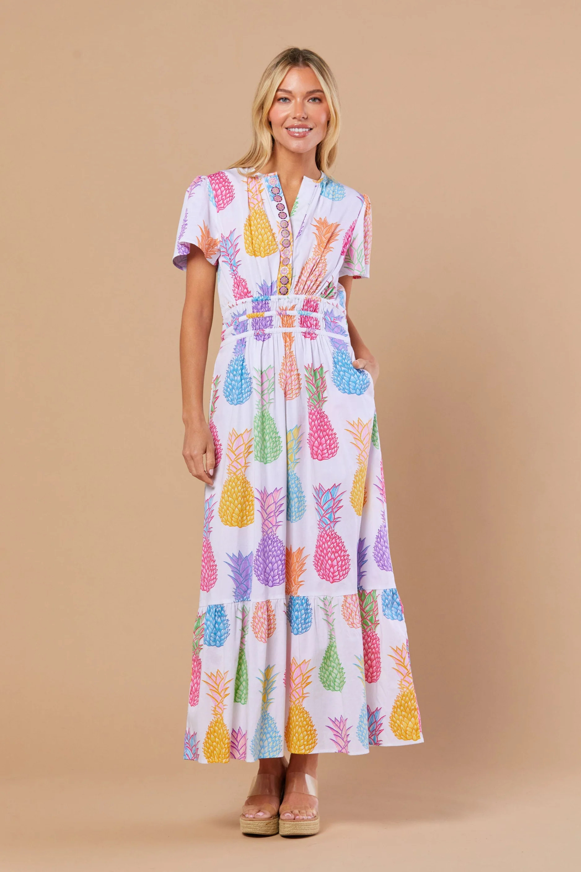 Sheridan French I Resort 2025 I Eloise Dress in Rainbow Pineapple | Sheridan French