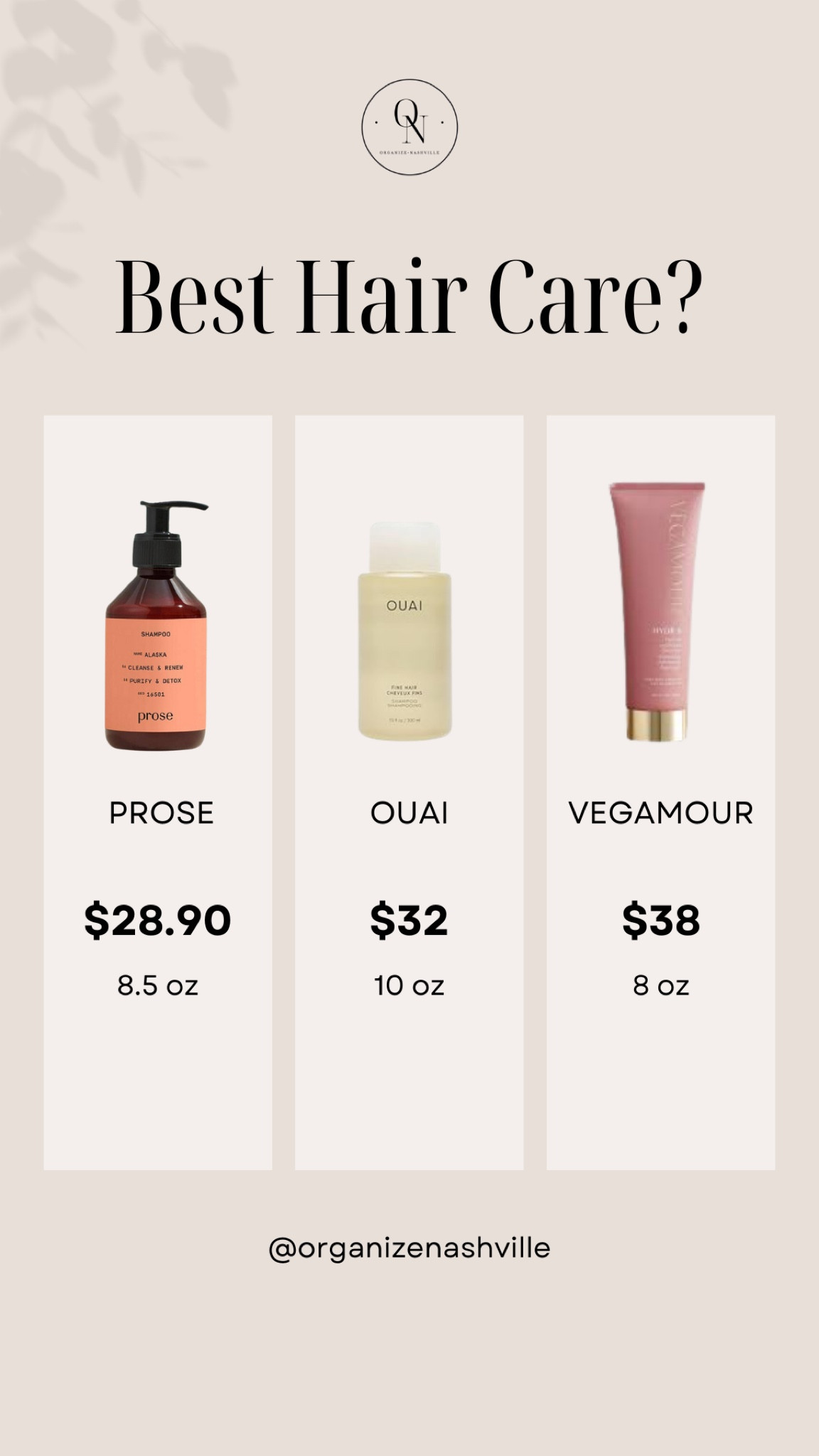 Prose vs Ouai vs Vegamour? Which is the best shampoo and conditioner? I tried them all and here’s what I found! 