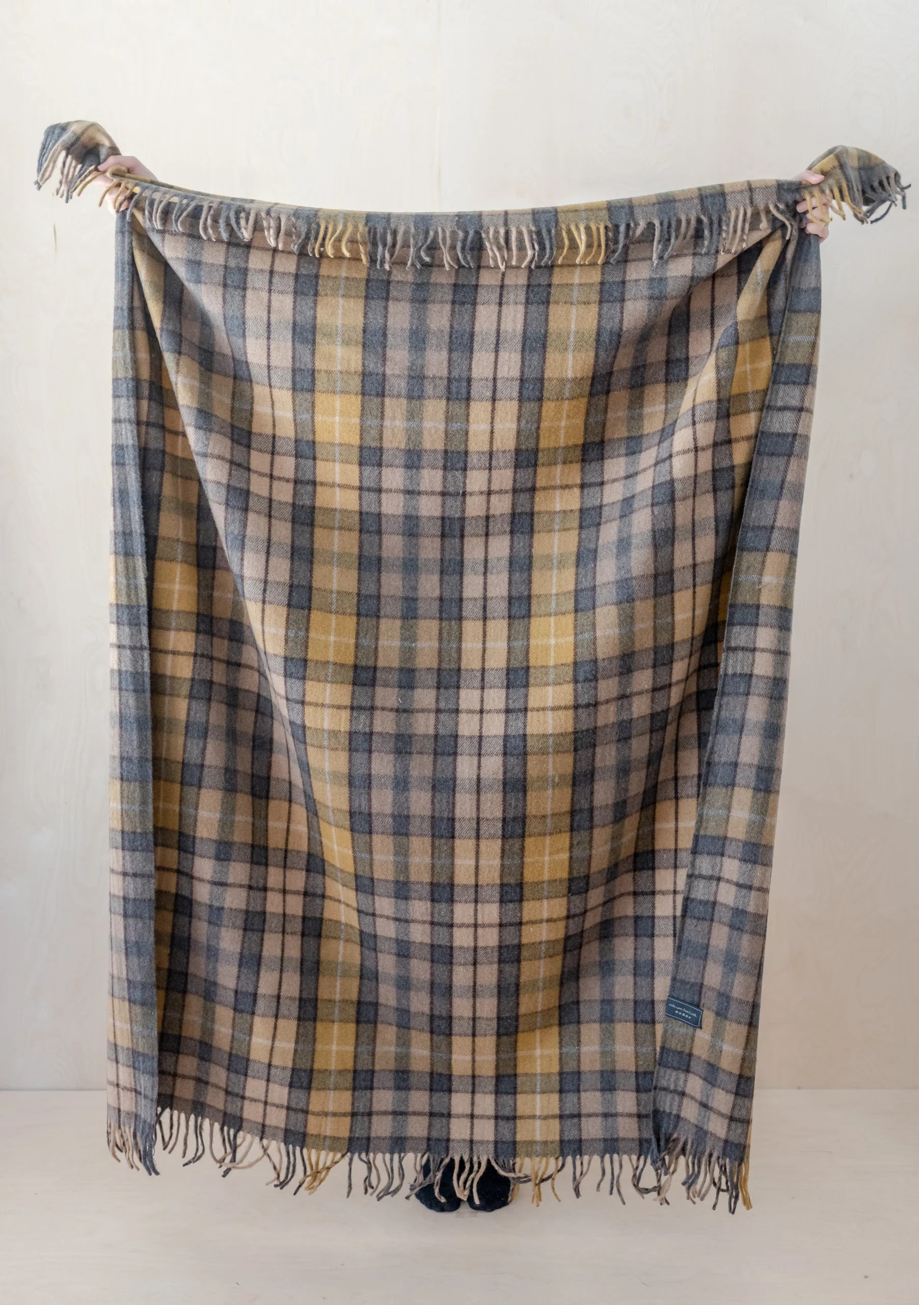 Recycled Wool Blanket in Buchanan Natural Tartan | The Tartan Blanket Co.