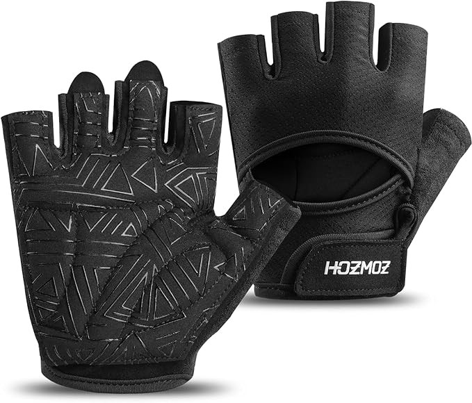 Ventilated Weight Lifting Gloves, Thick Padded Workout Gym Gloves with Full Palm Protection & Gri... | Amazon (US)
