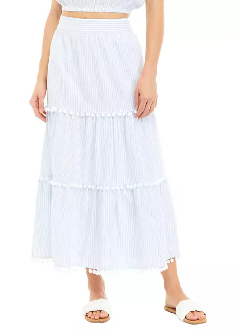 Women's Midi Pom Pom Skirt | Belk
